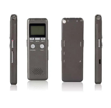 EVISTR 8GB Digital Voice Recorder, 1600mAh Rechargeable with LCD Display - Imported from UK